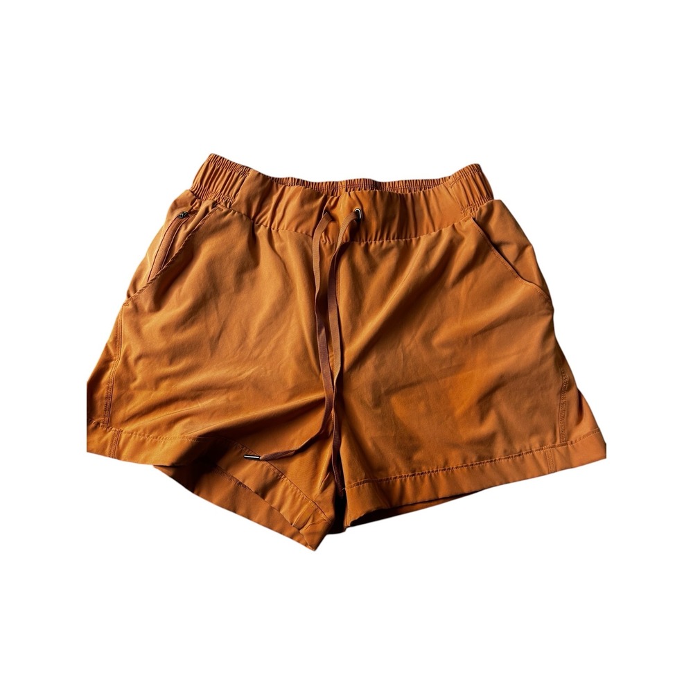 Freely Womens Active Shorts XL Terracotta Orange Elastic Waist Drawstring Pocket